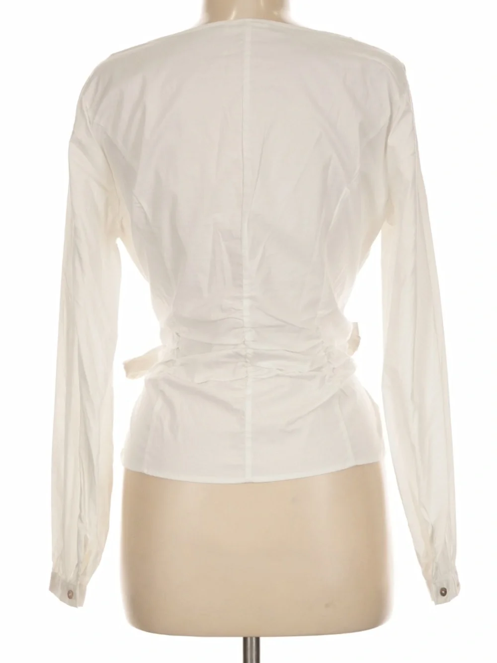 The Cutest Jane and Delancey White V-Neck Tie-Waist Blouse - Picture 2 of 5